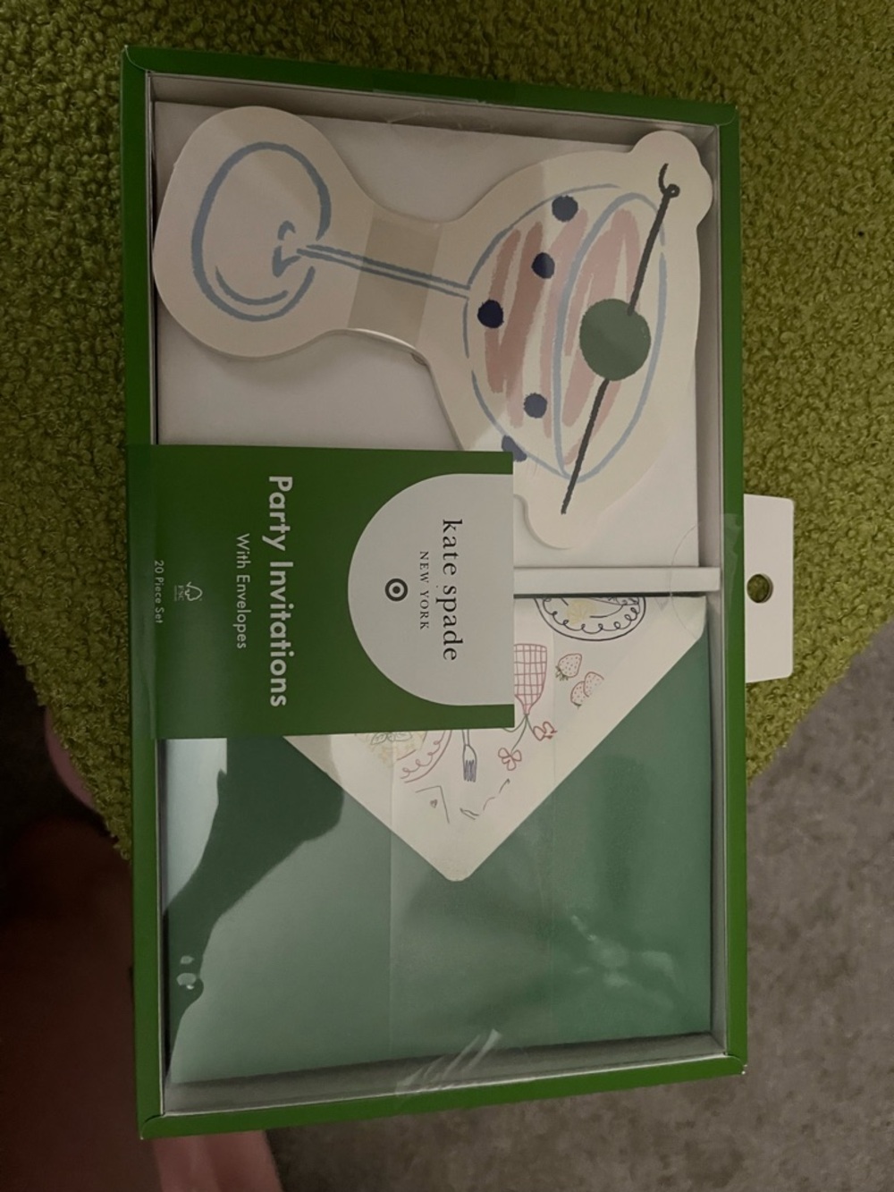 kate spade Green Invitation Set with Envelopes